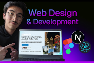 design and code a website in next js or react js