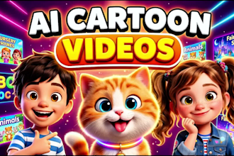 do 3d pixar style ai character animation kids storytelling 3d ai cartoon video