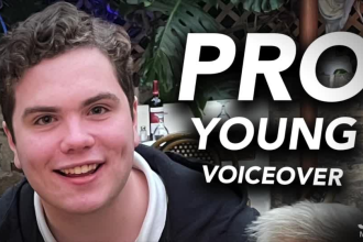 record an energetic young male voiceover quickly