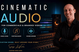 provide full commercial audio post production and voiceover