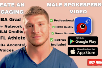 create a male spokesperson video
