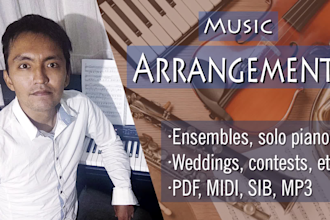 create music arrangements according to your needs