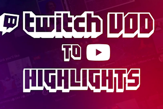 edit funny kick or twitch stream vod for a youtube highlight video