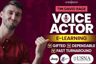 record a professional american male elearning voice over