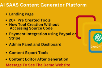 build saas ai content generator platform