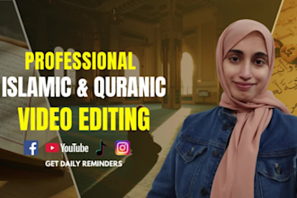 edit islamic and quranic videos for instagram, youtube, facebook, and tiktok