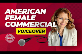 provide american voiceover for your commercial