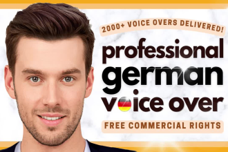 be your top male german voice over, deutscher sprecher