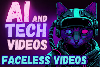 make tech and ai videos for youtube faceless channel and best cash cow videos