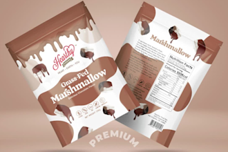 do amazon product packaging box label design with logo, food supplement hemp