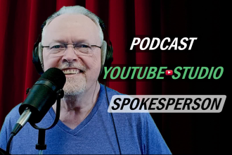 be your video spokesperson in a podcast youtube style studio