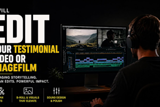 edit your testimonial video or imagefilm