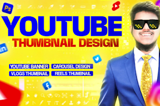 do youtube thumbnail, gig image and reel cover design