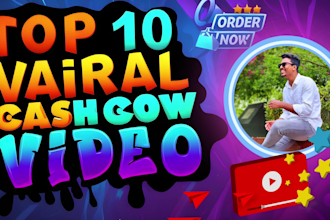 create top 10 viral faceless youtube cash cow videos in any niche