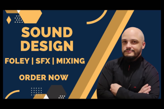 add sound design foley mixing editing to film game media