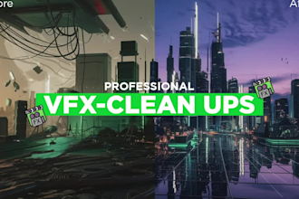 do vfx cleanups,object remove ,wire removal and rotoscoping