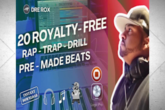 deliver 20 fire royalty free rap trap drill beats instant download