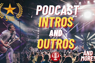 create a catchy intro and outro for your podcast or youtube