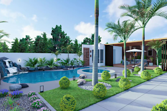 do your backyard landscape design pool, fire place, patio, hot tub, garden