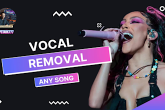 remove vocals from any song, make high quality instrumental
