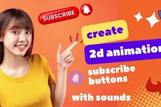 create unique youtube subscribe buttons animation