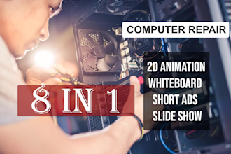 create 8 computer repair or servicing promotional video