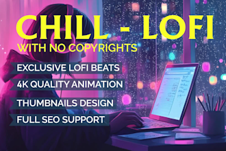 create lofi loop animation music video with no copyrights