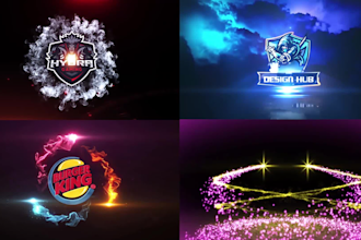create 3d animated logo intro video