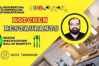 design commercial kitchens, laundries, restaurants, cafes, bar