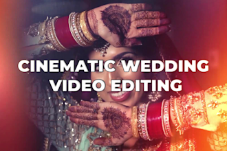 do cinematic wedding video editing