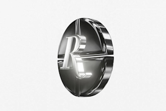 do 3d metallic 360 spin loop 3d spinning logo