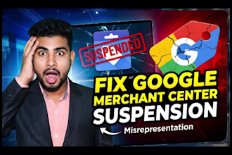 fix misrepresentation suspension from google merchant center