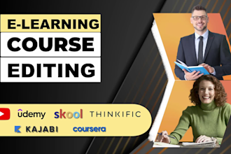 edit educational and presenting video course for any online e learning platform