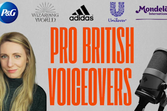 record a professional british female voice over