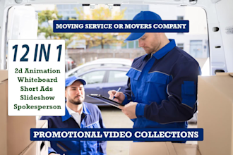 make moving service company or movers service promo video