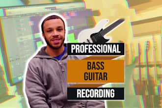 record professional bass guitar for your song