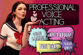 record professional character voice acting