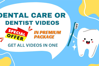 create dental, dentist video or dentist toothache care video