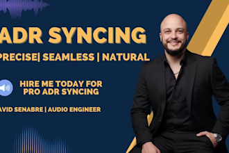 sync adr professionally for film, TV, or youtube content