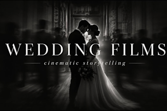 do cinematic romantic wedding video editing and color grade