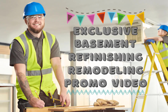 do basement refinishing video or remodeling basement waterproofing video ads