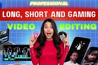 do viral video editing for youtube, gaming, shorts, reels, vlog, tiktok