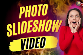 create photo slideshow video for wedding, memorial and any occasion