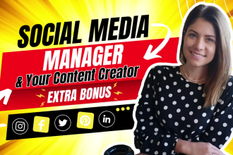 be your social media marketing manager and content creator