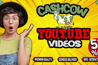 create cash cow videos, faceless youtube video using script