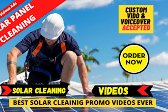 make unlimited custom solar panel cleaning explainer video ad