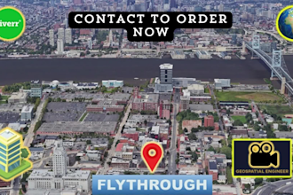 make 3d google earth fly tour video animation at pin location globe zoom in out