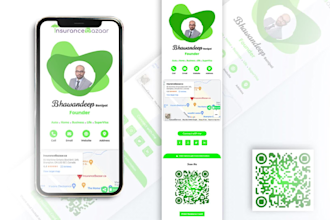 do professional digital business card design with qr code like personal website