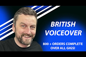 record a british male voice over in english
