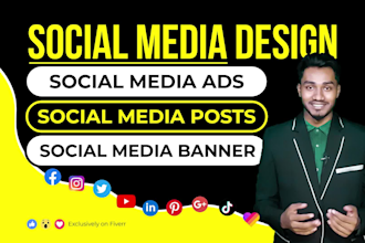 design social media ads, social media posts, social media banner